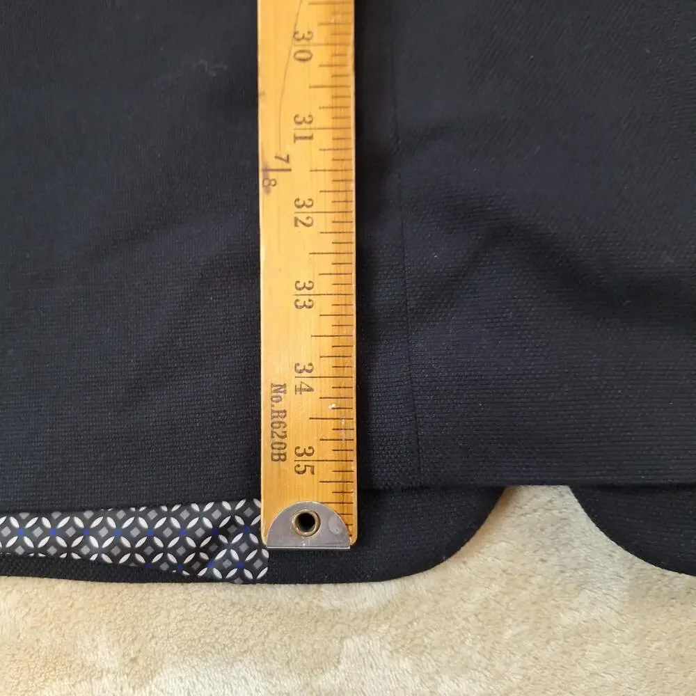 Pierre Loren Blazer Mens 60 Long Black Poly Viscose Double Vent 2 Btn Formal